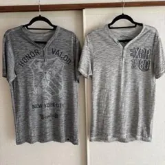 EXPRESS ヘンリーネック Tシャツ 2枚セットのサムネイル