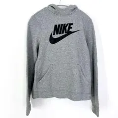 NIKE 【L】グレー パーカー シンプル 海外古着 オシャレ スポーツ 冬服