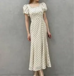 リゼクシー　バブルスリーブマーメイドワンピース