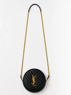 YSL キルティングラウンドショルダーバッグ