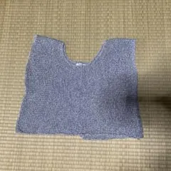 コットンニット ベスト ブルー 水色のサムネイル