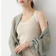 【新品】earth music&ecology リブニット タンクトップ キャミのサムネイル