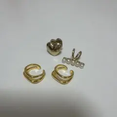 イヤーカフ 4点セット ゴールドカラー
