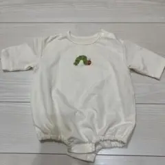 はらぺこあおむしロンパース クリーム色