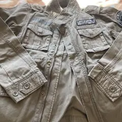 カーキ スカルデザイン ジャケット