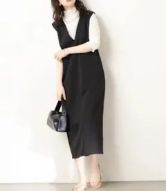 ロングワンピース　サロペットスカート　サロペットワンピース