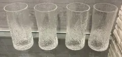 未使用　おしゃれなガラスコップ 4客セット - 高級感のあるデザイン