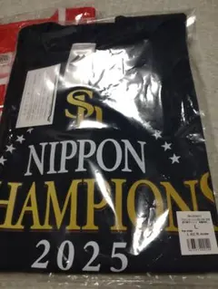 【未開封】福岡ソフトバンクホークス 2025 優勝 日本一記念Tシャツ Lサイズ