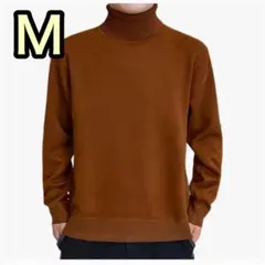 新品❤️メンズ タートルネック 長袖 冬服 M キャメル ポリエステル100%