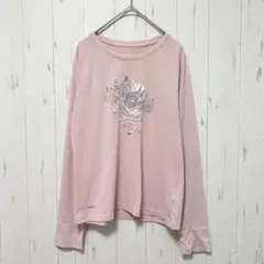 Y374 NIKE ナイキ　デザインロンT 長袖　Ｍ　ピンク　スポーツウェア