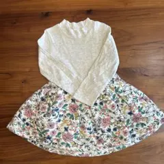 花柄ドッキングワンピース4ans/104cm