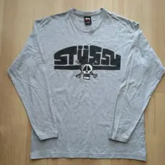 STUSSYステューシー スカルロゴデザイン長袖ティシャツ メキシコ製