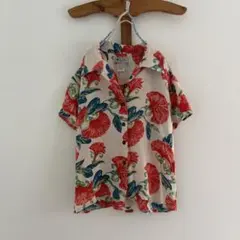 AVANTI アロハシャツ シルク100% 花柄 半袖のサムネイル
