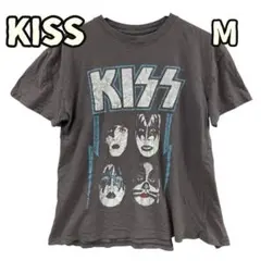 キッス バンドTシャツ Mサイズ グレー ハードロック メタル【4797】
