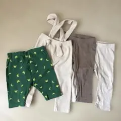 お得 ベビー レギンス 80cm 洗い替えパンツセット まとめ売り 4点 C