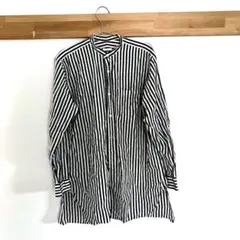 HEUGN Stripe Rod Band Collar Shirt 2 - メルカリ