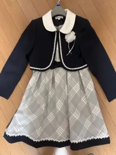 フォーマルドレスセット 130cm ネイビー・グレー