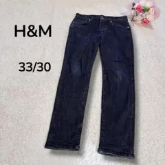 【H&Mエイチアンドエム】ローウエスト　ボタンフライ　スキニーデニム　グレー33