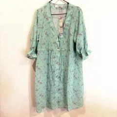 JENNI ジェニィ 花柄 ワンピース ロング シースルー シャツ 薄手 上着