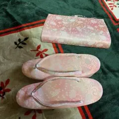 和装用サンダルとバッグセット ピンク