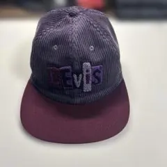 新品未使用 LEVI’S リーバイス キャップ コーデュロイ ロゴ刺繍 パープル