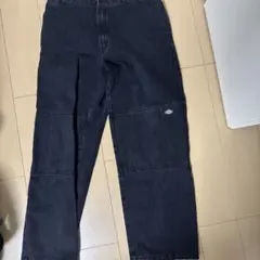 Dickies ブラック チノパン サイドポケット付き