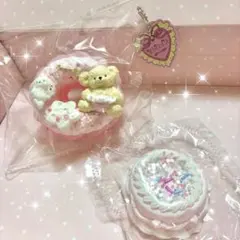 NaNaMi スクイーズ おむつくま ドーナツホール ケーキ 2点セット
