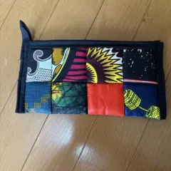 アフリカ布パッチワークデザイン ポーチ