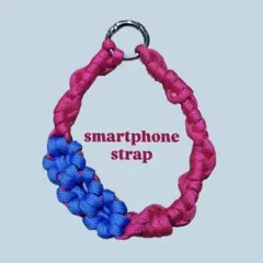 スマホストラップ　パラコード　ピンク / ブルー