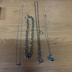 シルバーチェーンネックレス 5本セット メンズ アクセサリー まとめ売り