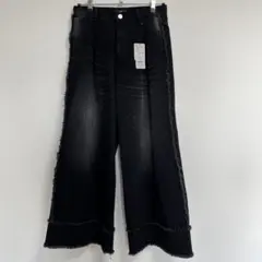 【匿名配送】HARE クロスフリンジデニムパンツ ブラック Sサイズ 完売品