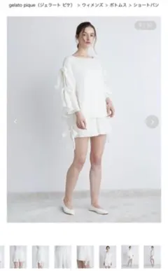 新作リボンガーゼプルオーバーとショートパンツ