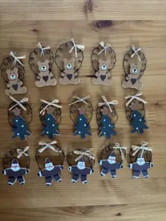 トールペイント　クリスマスオーナメントセット　クリスマスリース飾り