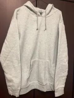 も*ん様 ライトグレー フード付きパーカー LLサイズ
