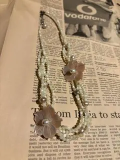 美品☆天然石ハンドメイドネックレス(ピンク)