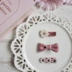 ୨୧ヘアクリップセットN-4୨୧ベビー&キッズ⑅﻿ハンドメイド⑅﻿