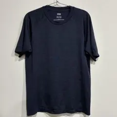 ユニクロ ドライEX クルーネックTシャツ 半袖 ネイビー メンズ M