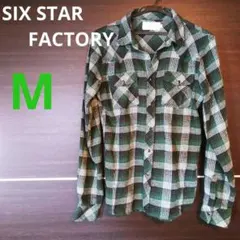 【SIX STAR FACTORY】ネルシャツ【M】ウエスタン　チェック柄シャツ