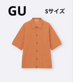 GU ニットポロシャツ オレンジ S