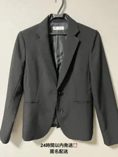 ブラック テーラードジャケット シングルボタン