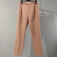 レディースパンツ オレンジ系 スラックス 前ボタン付き