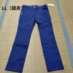 マリ・クレール　9分丈パンツ レディース　紺色　ゴルフパンツ　LからLL