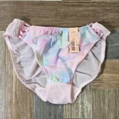 【aimerfeel】フリル付きピンクマルチカラーショーツ Lサイズ