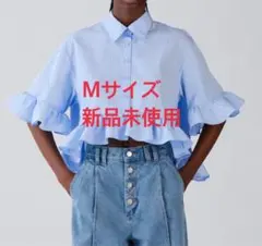 【新品未使用】GU ペプラムシャツ(5分袖) by rokh Mサイズ