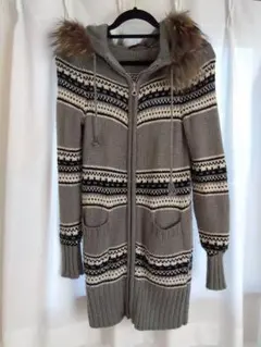 moussy フード付きカーディガン サイズ1　カウチン　ニット