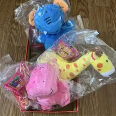 たべっ子どうぶつぬいぐるみキーリング（ゾウ、キリン、カバ）