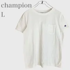 チャンピオン　クルーネックTシャツ　半袖　ホワイト　L シンプル