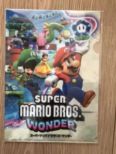 スーパーマリオブラザーズ・ワンダー　クリアファイル　シール