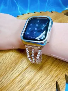 Apple Watch用キラキラローズゴールドバンド