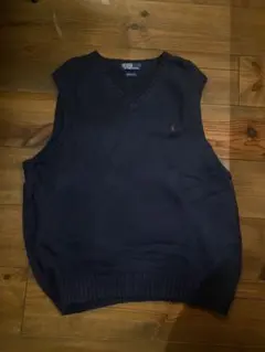 Polo by Ralph Lauren ノースリーブセーター XLT ネイビー